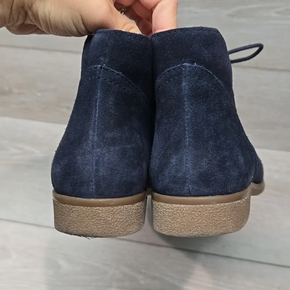 Anthropologie Franco Sarto Women Percy Leather Lace Up shoes Chelsea boots sz 9M